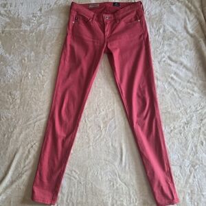 Adriano Goldscmied Absolute Legging Jeans Sz 24 Red Extreme Skinny